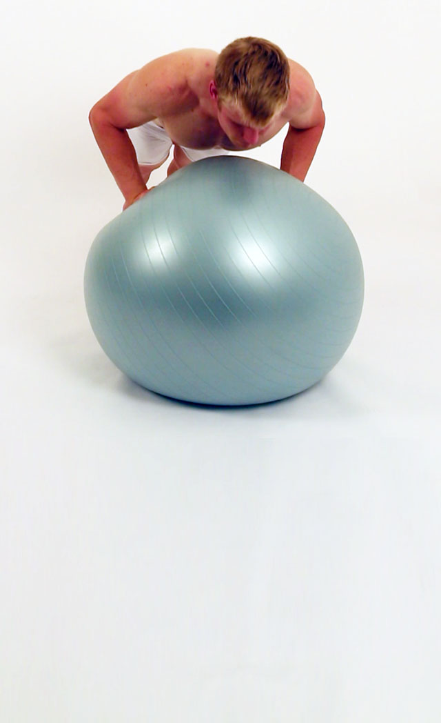 Stability Ball Pushup - Hands on Ball